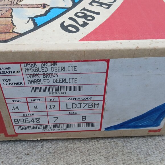 JUSTIN VINTAGE 80'S NWT DARK BROWN LEATHER WESTERN COWBOY BOOTS SIZE 7B B9648 - Picture 4 of 16